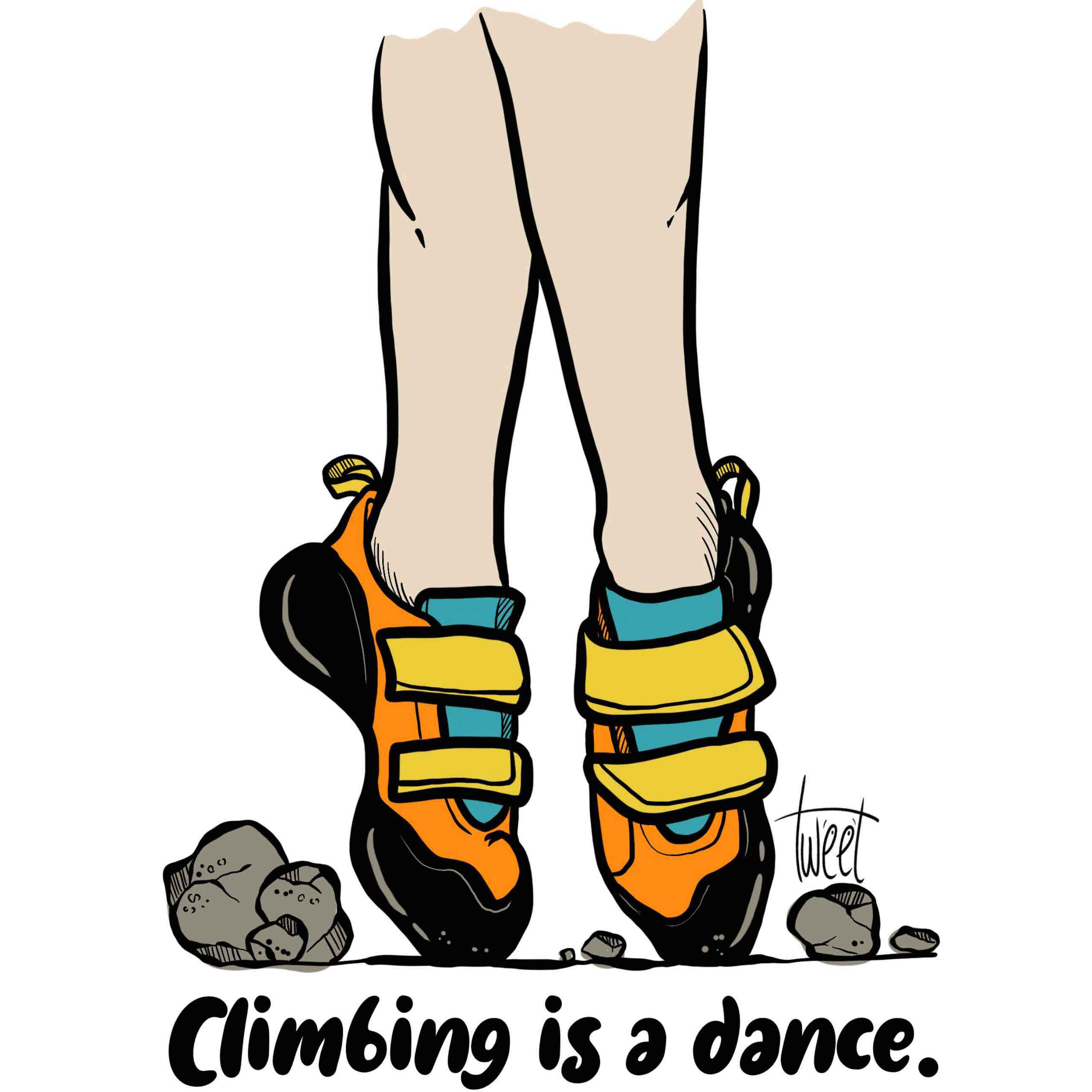 Climbing is- a dance - colored - Kletter T-Shirt