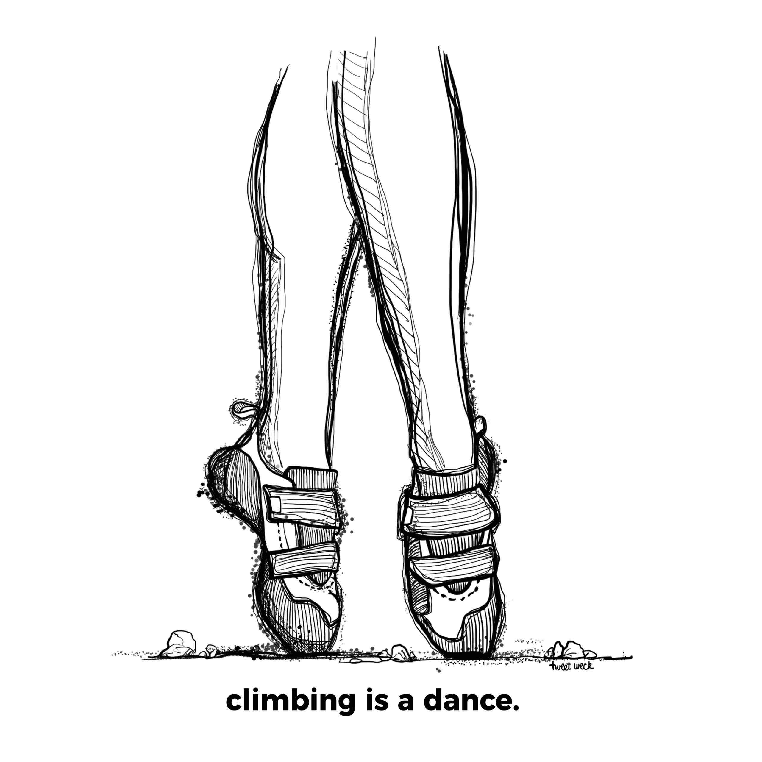 Climbing is a dance - Kletter T-Shirt