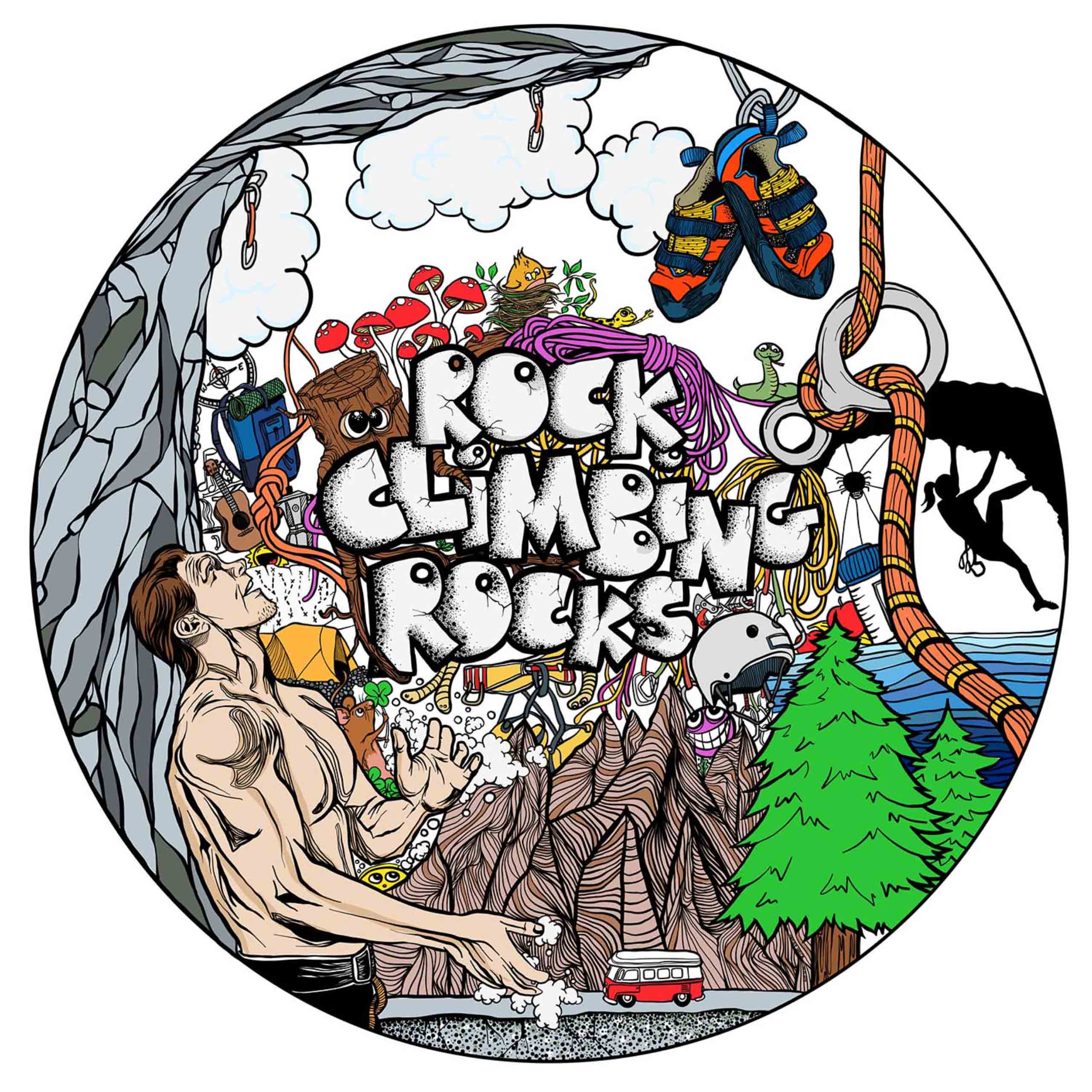 Rock Climbing Rocks - Kletter T-Shirt