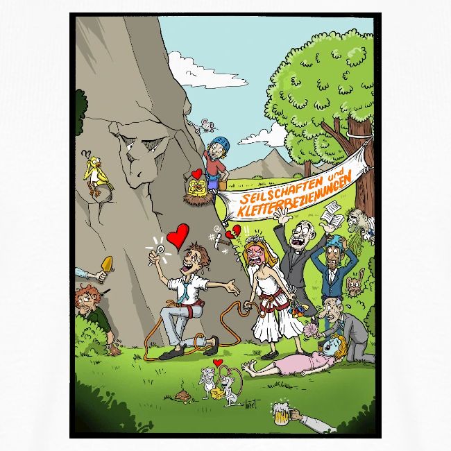 the-cover-of-klemmkeil-2025-shows-rope-teams-and-climbing-relationships kletter t-shirt, climbing t-shirt, climbing merchs, kletter merchs, rock climbing, bouldering, hiking, nature lover, outdoor sport